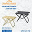 طاولة تخييم معدنية متعددة الوظائف قابلة للطي صغيرة الحجم ومثالية للرحلات والنزهات من Camping Family