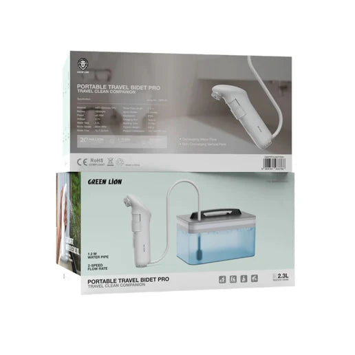 شطاف المسافر المحمول من Green Lion – سعة 2.3 لتر، بخاخ مزدوج