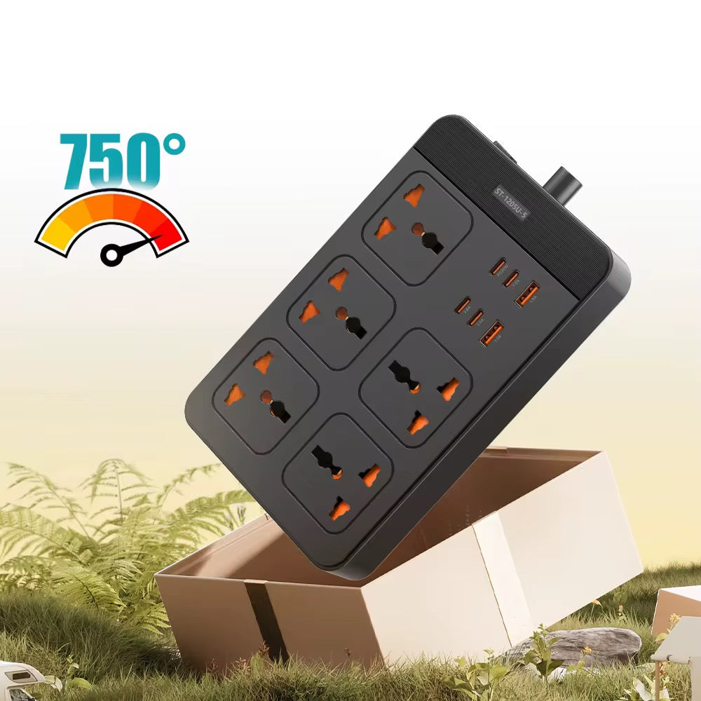 محول كهربائي متعدد  المنافذ بقوة 2500 واط بطول 3 متر من Winning Star