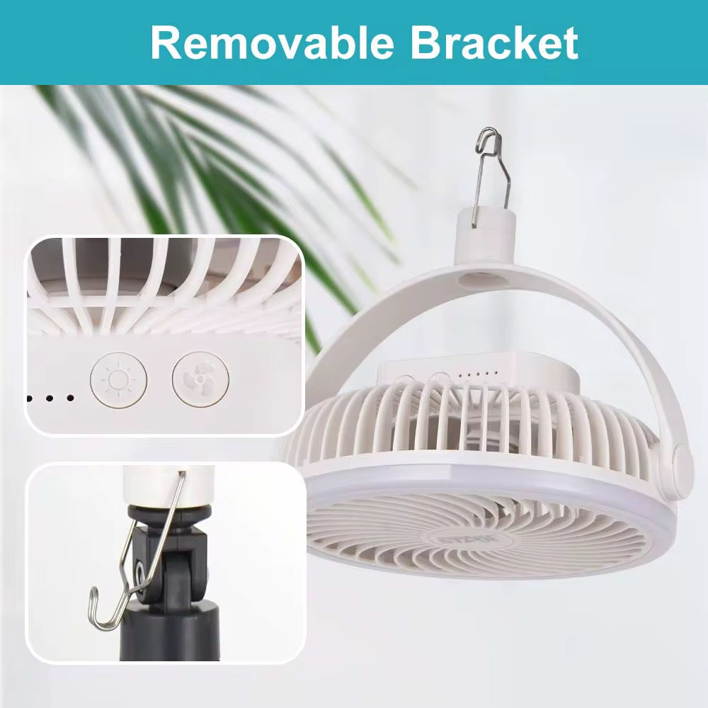 مروحة لاسلكية قابلة لإعادة الشحن – 8 إنش – قابلة للطي – للاستخدام المكتبي والرحلات الخارجية من WINNING STAR