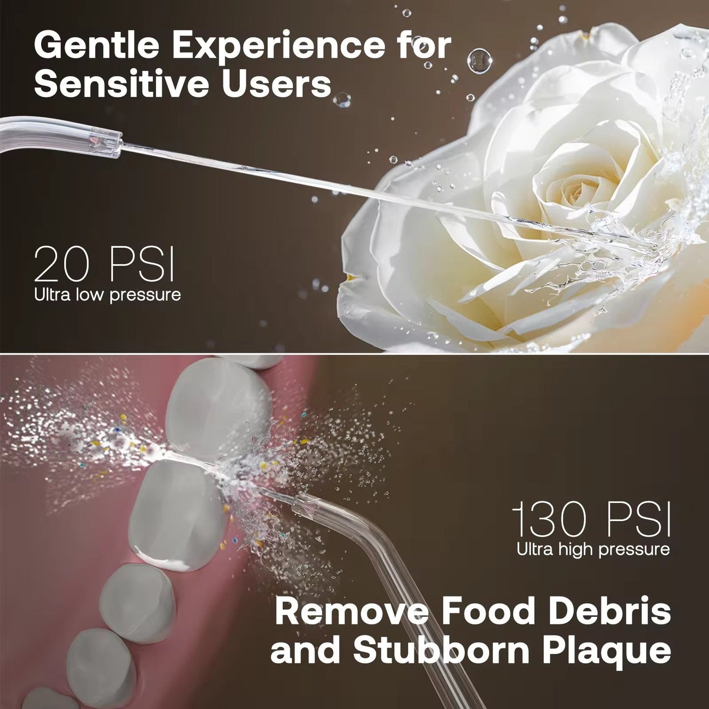 خيط الماء المحمول لتنظيف الأسنان | فلوسر مائي قابل لإعادة الشحن عبر USB من Bitvae