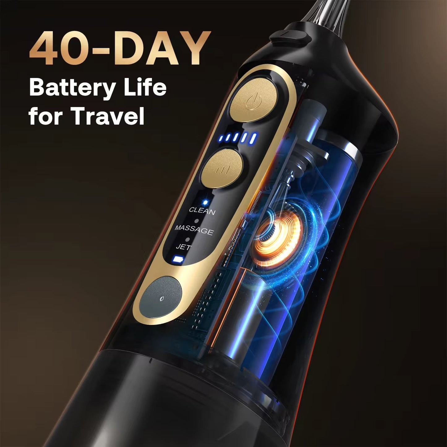 خيط الماء المحمول لتنظيف الأسنان | فلوسر مائي قابل لإعادة الشحن عبر USB من Bitvae