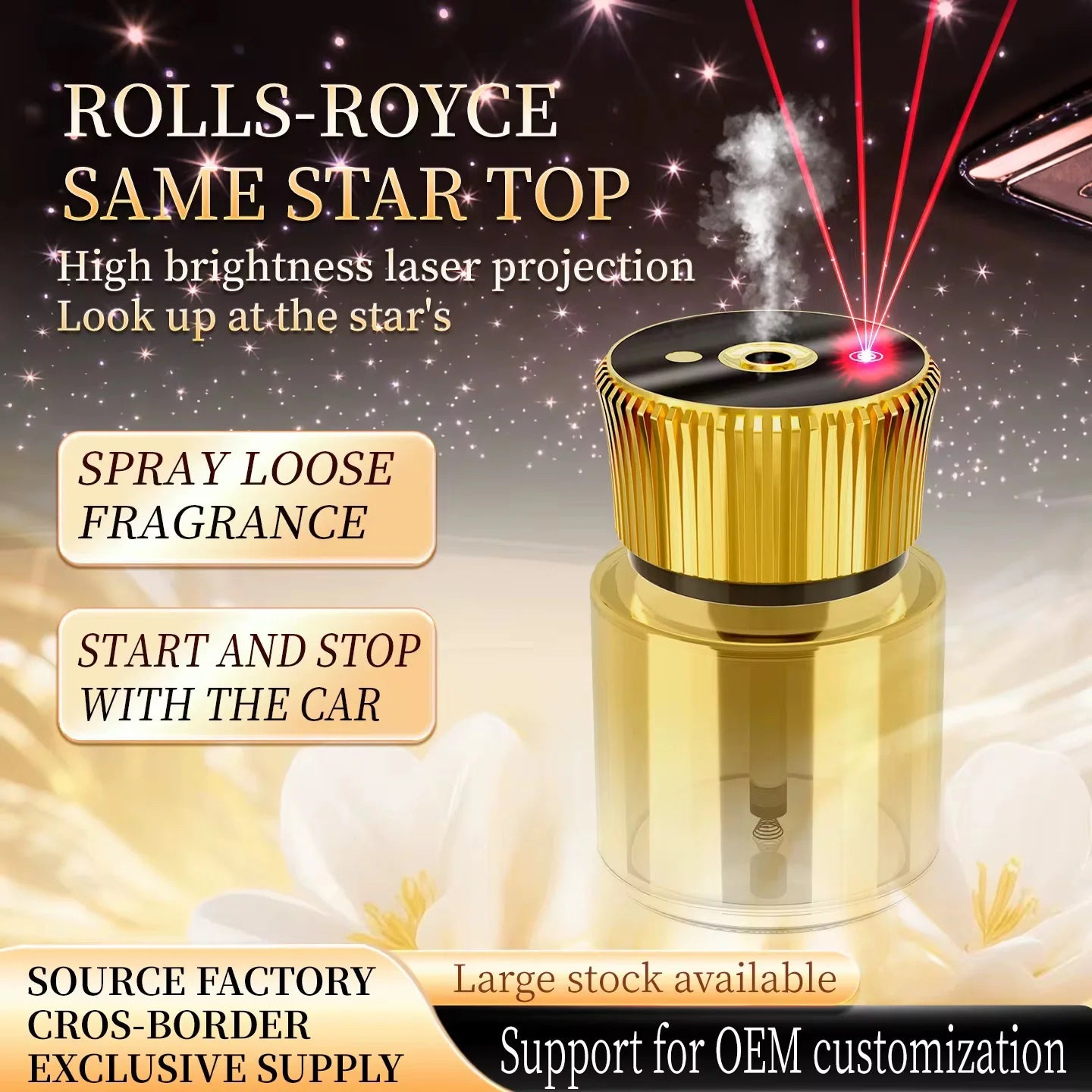 Smart Car Air Freshener with Fragrance Spray - Starry Sky Edition (Small Size)