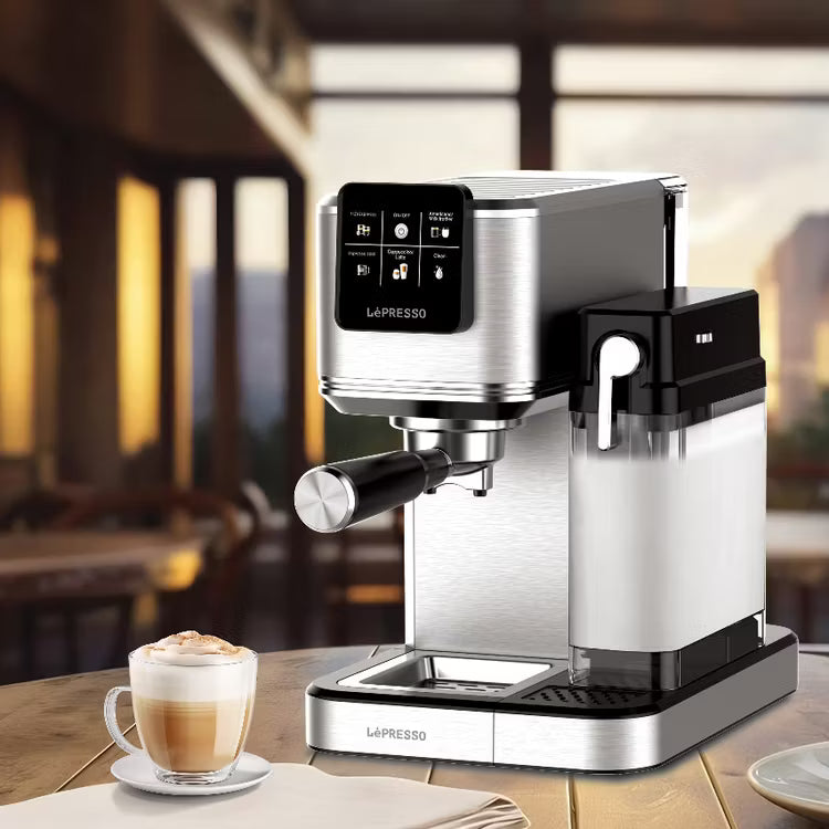 LePresso 15 Bar Automatic Espresso Machine with Milk Tank