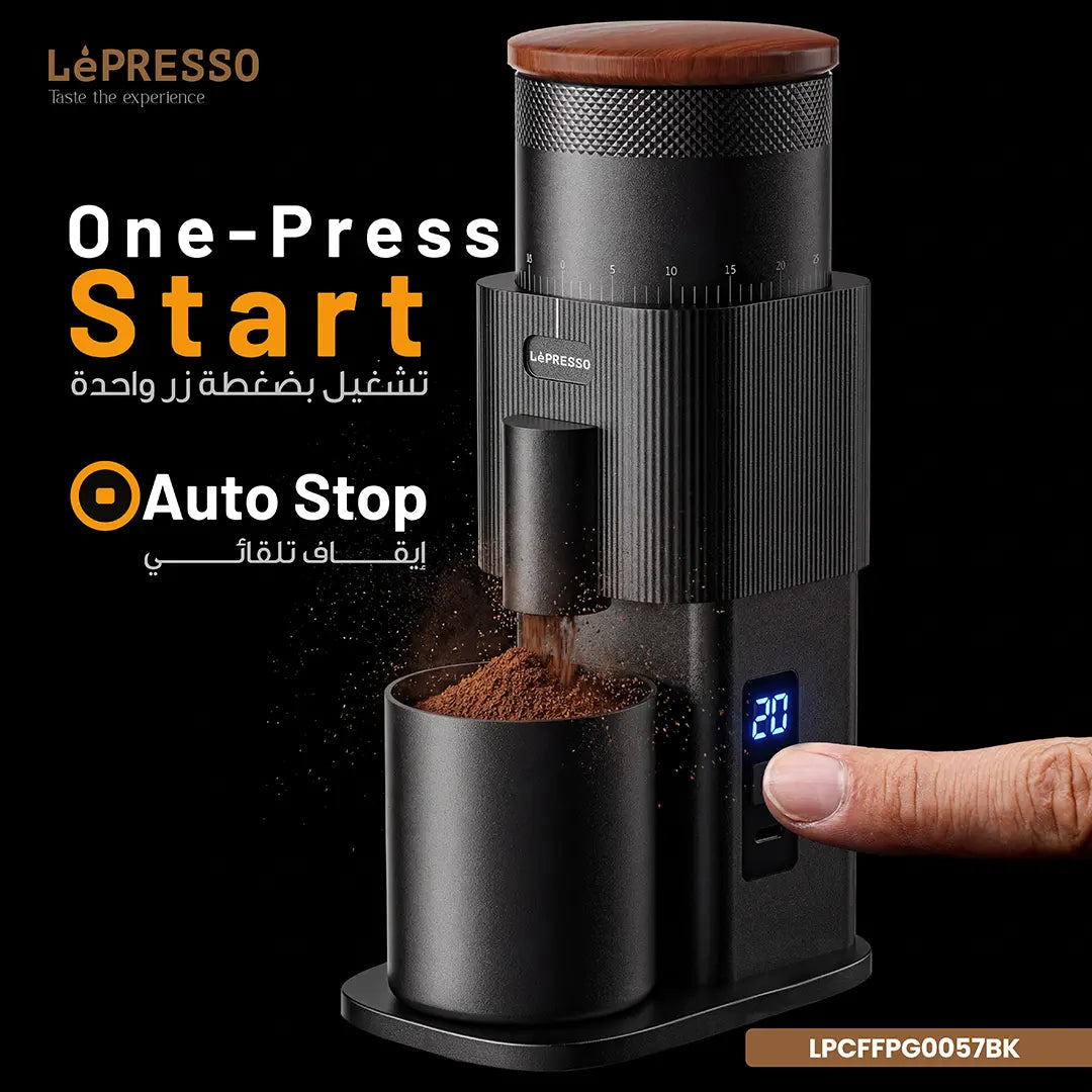 مطحنة بن كهربائية محمولة من Lepresso 80 مستوى طحن وبطارية قابلة للشحن