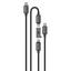 باورولوجي Argos كابلات USB-C مزدوجة مع موصل - رمادي