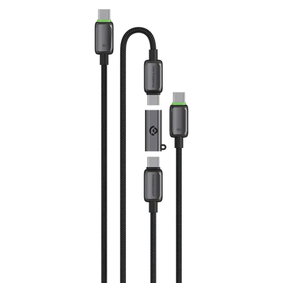 باورولوجي Argos كابلات USB-C مزدوجة مع موصل - رمادي