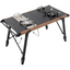 طاولة قابلة للطي مع موقدين طهي محمولة بتصميم عملي للرحلات والتخييم من Porodo