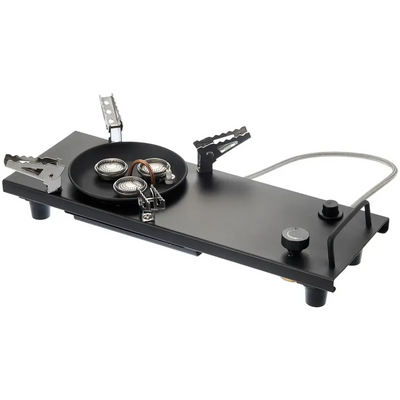 طاولة قابلة للطي مع موقدين طهي محمولة بتصميم عملي للرحلات والتخييم من Porodo