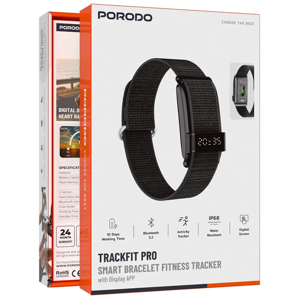اسوار ذكي للياقيه البدنيه مع شاشه رقميه من porodo