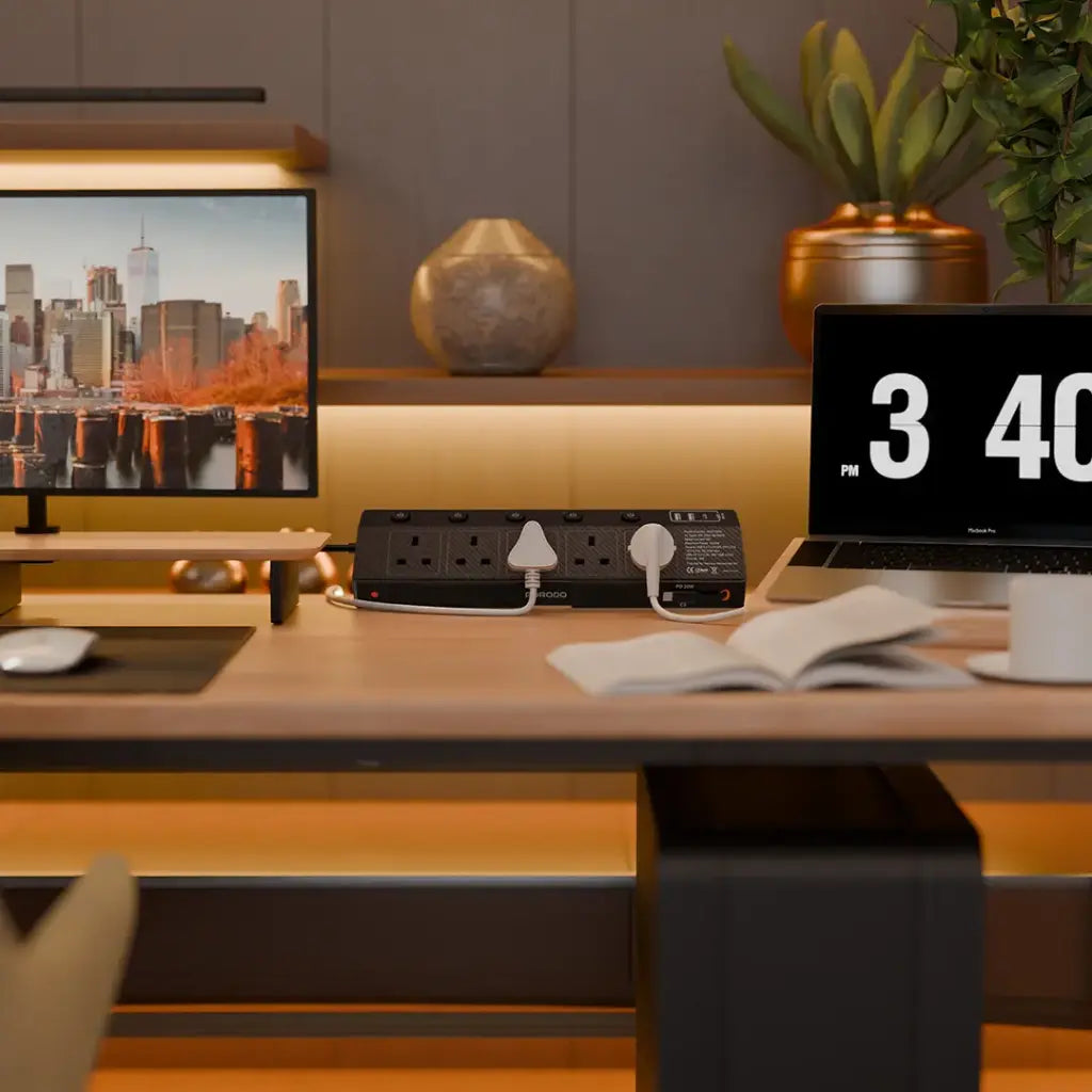 من Porodo محول طاقة متعدد المنافذ مع شحن سريع PD