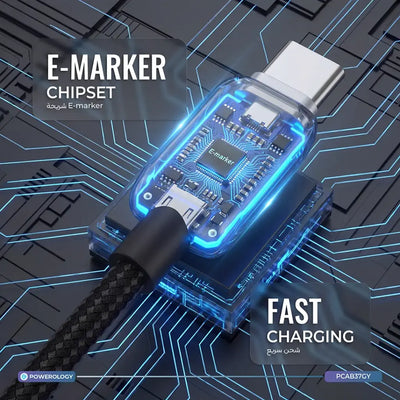 باورولوجي Argos كابلات USB-C مزدوجة مع موصل - رمادي