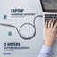 باورولوجي Argos كابلات USB-C مزدوجة مع موصل - رمادي
