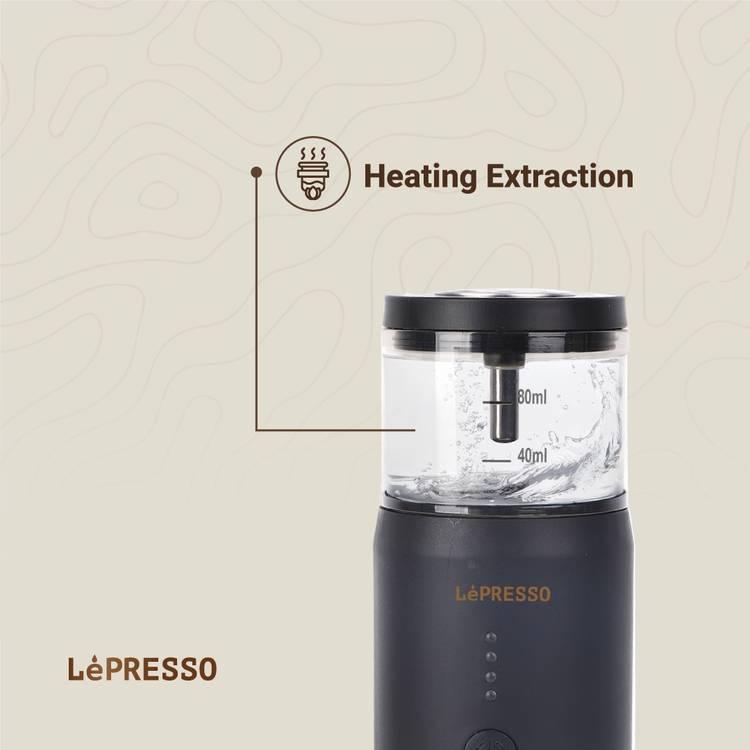 Lepresso Portable Espresso Machine, Stainless Steel, 2500mAh Battery