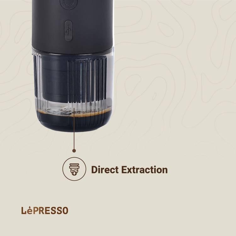 Lepresso Portable Espresso Machine, Stainless Steel, 2500mAh Battery