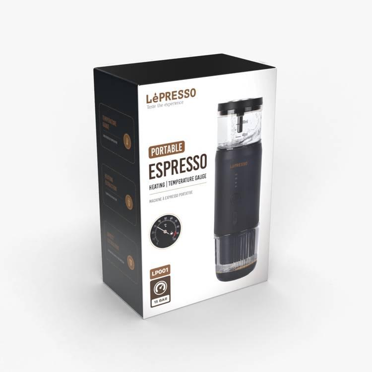 Lepresso Portable Espresso Machine, Stainless Steel, 2500mAh Battery