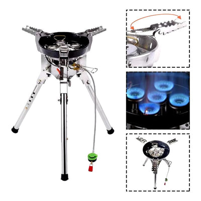 Windproof Portable Folding Gas Stove with Extendable Legs