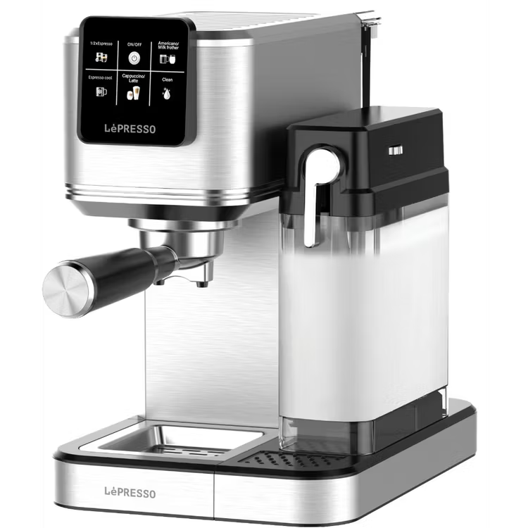 LePresso 15 Bar Automatic Espresso Machine with Milk Tank