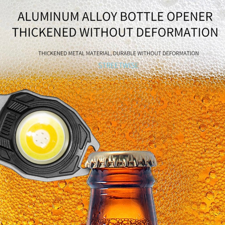 ميني مصباح مع ولاعة وصفارة وبراغي قابل لإعادة الشحن