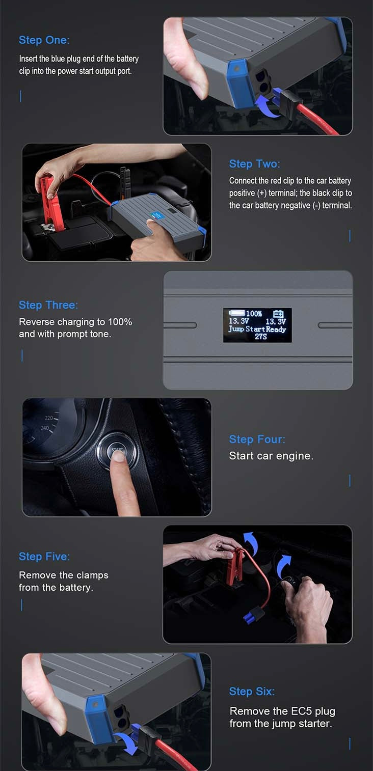 جامب استارتر لتشغيل بطارية يستخدم في حالات الطوارئ من Brave