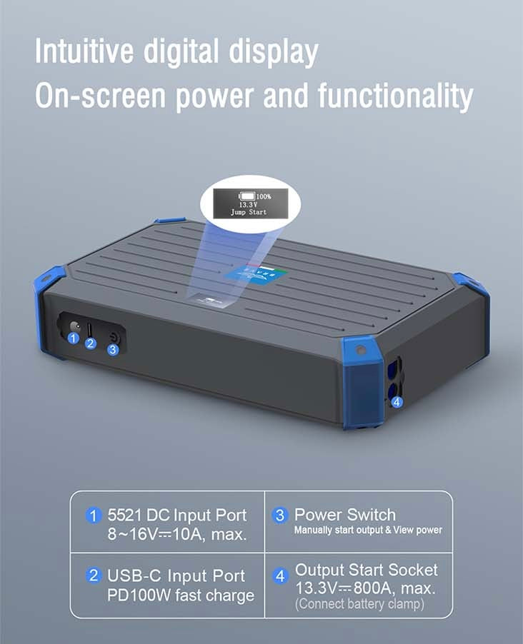 جامب استارتر لتشغيل بطارية يستخدم في حالات الطوارئ من Brave